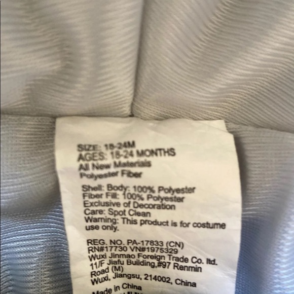 SOLD Rhinoceros Toddler Plush Costume - Picture 4 of 5